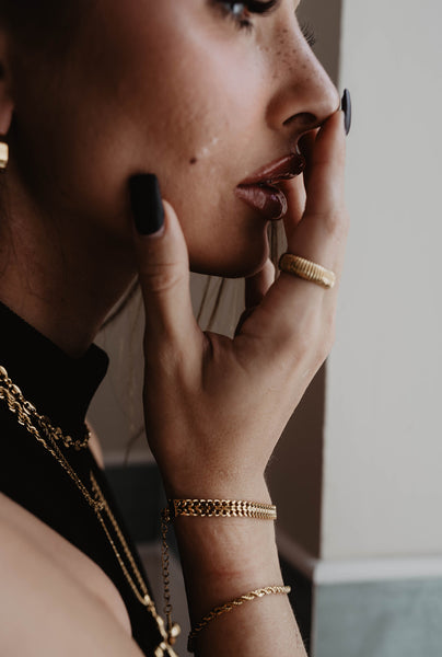 Edith Twisted Rope Bracelet (18k Gold Plated)