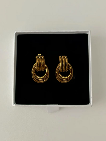 Miss Knot Vintage Earrings - 24K Gold