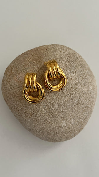 Miss Knot Vintage Earrings - 24K Gold