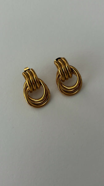 Miss Knot Vintage Earrings - 24K Gold