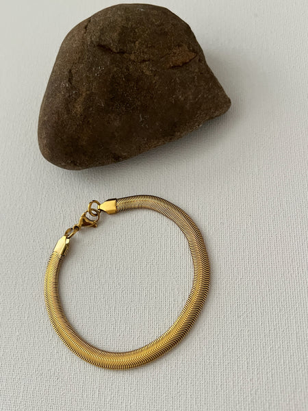 Herringbone Bracelet- 24K GOLD