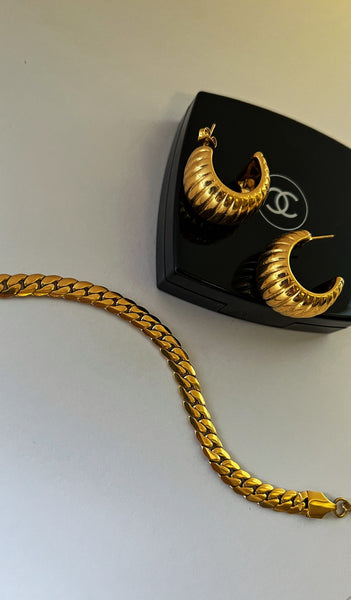 Sammy Vintage Hoops - 24K Gold