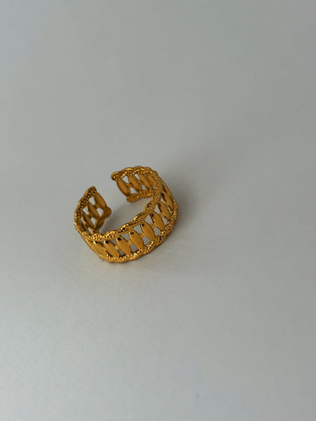 Eloise Adjustable Ring -24k Gold