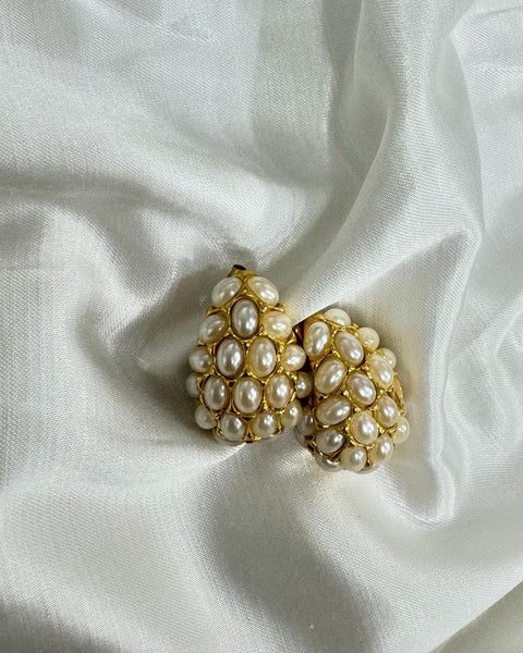 Holiday Stone Earrings -24k Gold