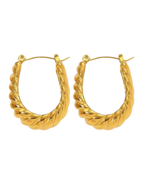 Spiral Earrings -24K Gold