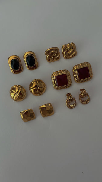 Miss Knot Vintage Earrings - 24K Gold