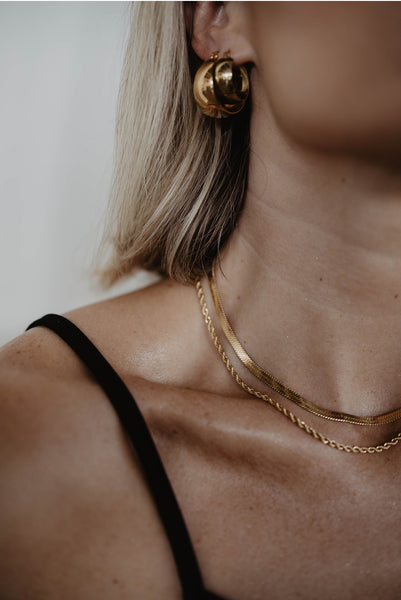 Skinny Twisted Stacking Chain (18k Gold)