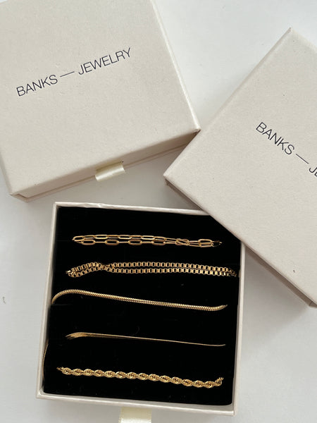 5 PIECE STACKING SET - 24K GOLD
