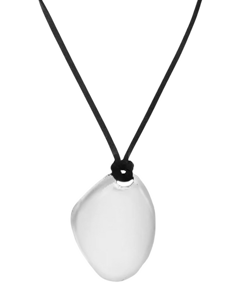 Modern Silver String Pendant
