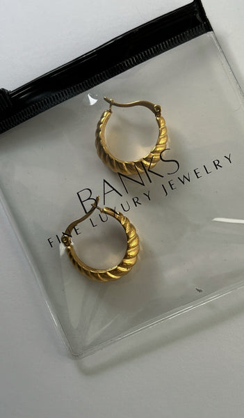 Spiral Earrings -24K Gold
