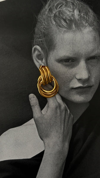 Miss Knot Vintage Earrings - 24K Gold