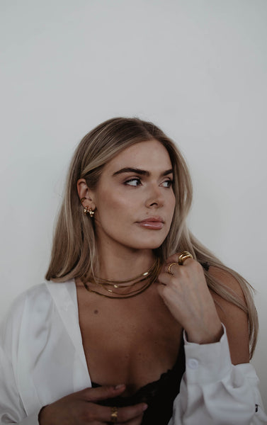 4mm Herringbone Stacking Chain (24k Gold