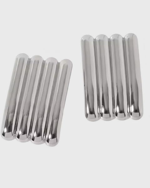 Ribbed Vintage Earrings - Sterling Silver