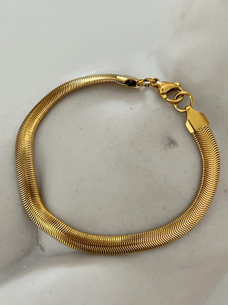 Herringbone Bracelet- 24K GOLD