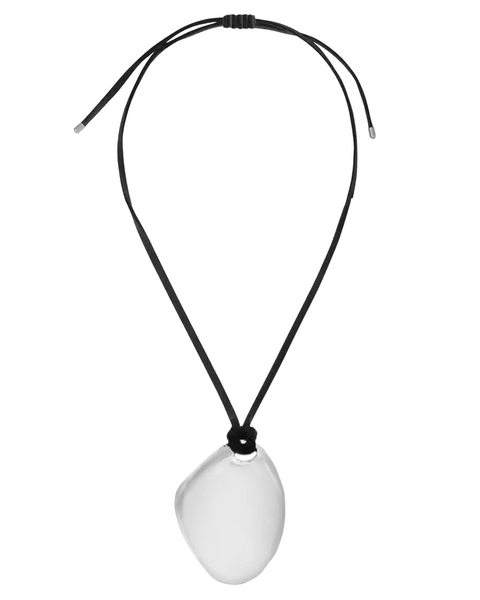 Modern Silver String Pendant