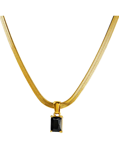 Miranda Stone Necklace (24k Gold)