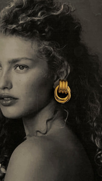 Miss Knot Vintage Earrings - 24K Gold