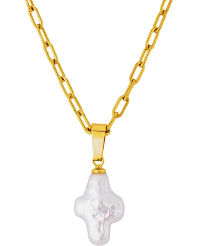 Giovanni Pearl CharmNecklace (24k Gold)