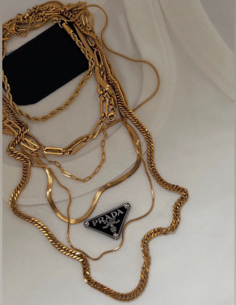 4mm Herringbone Stacking Chain (24k Gold