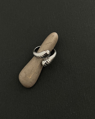 Johanna Ribbed Adjustable Ring -Sterling Silver