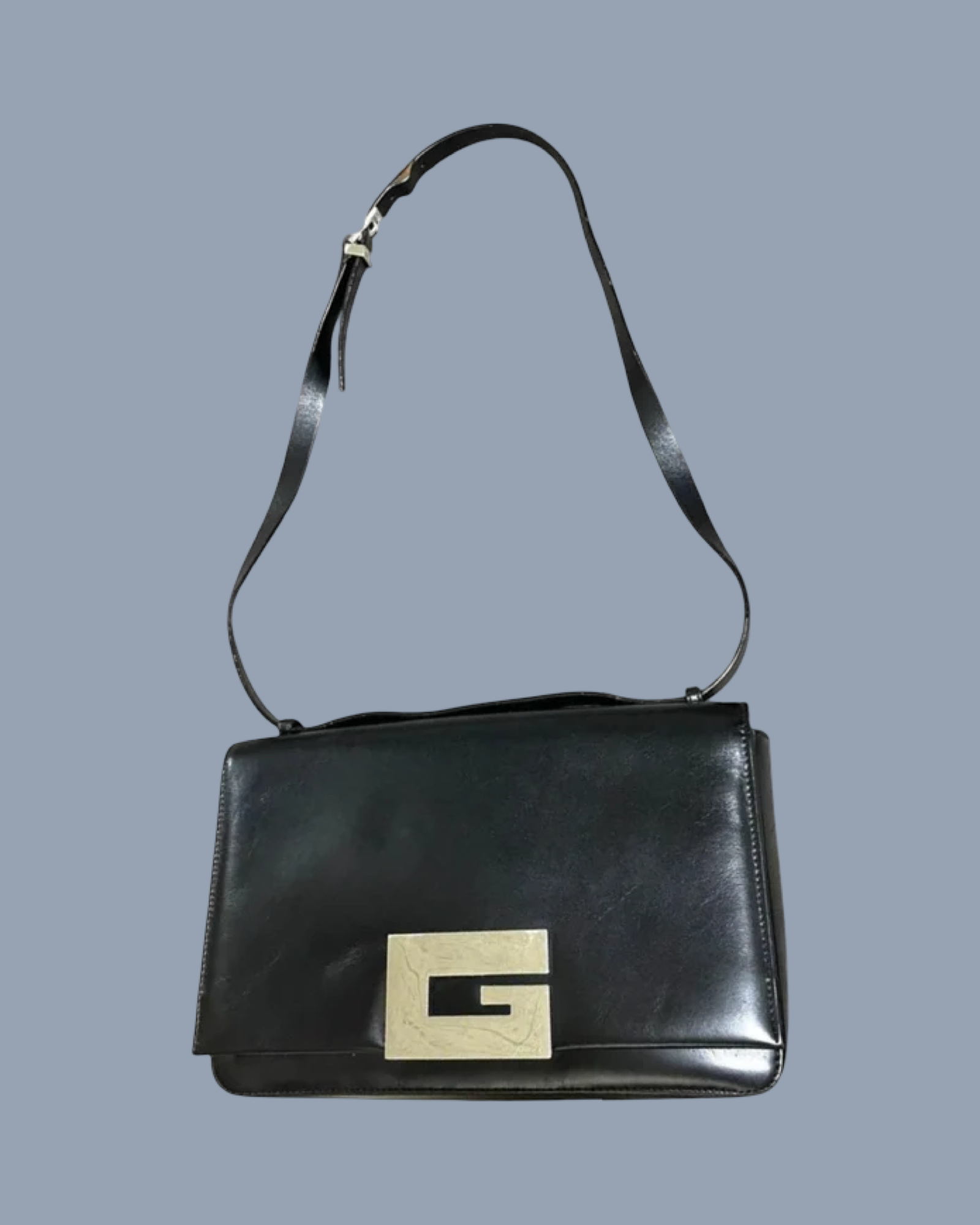 Gucci Leather & Silver hardware handle bag