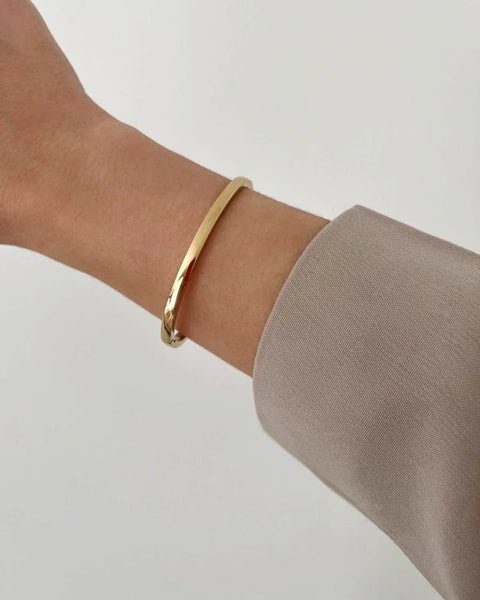 Sharp Edge Bangle -24K Gold