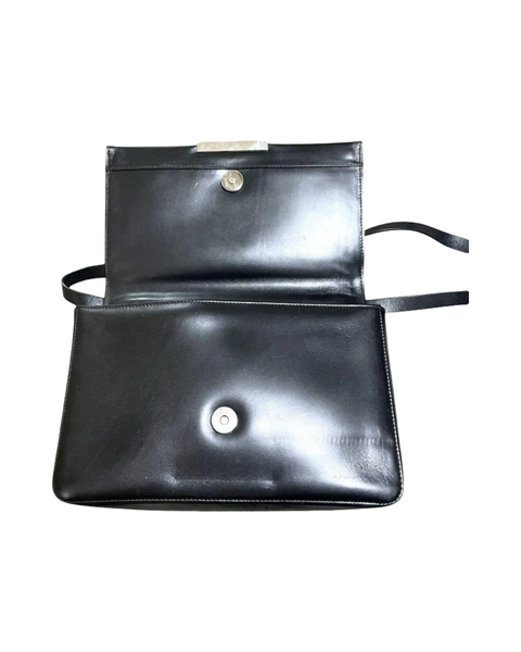 Gucci Leather & Silver hardware handle bag