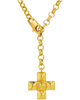 Charlie Cross Necklace  -24k Gold