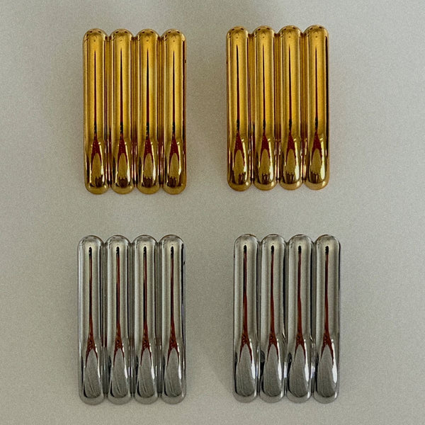 Ribbed Vintage Earrings - Sterling Silver