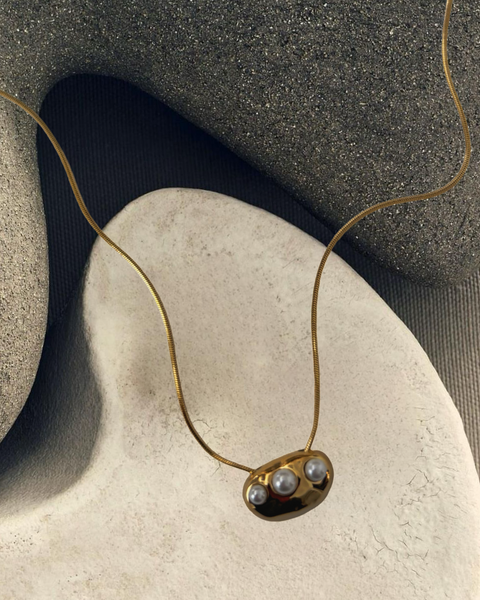 Josie Pearl Pendant -24K Gold