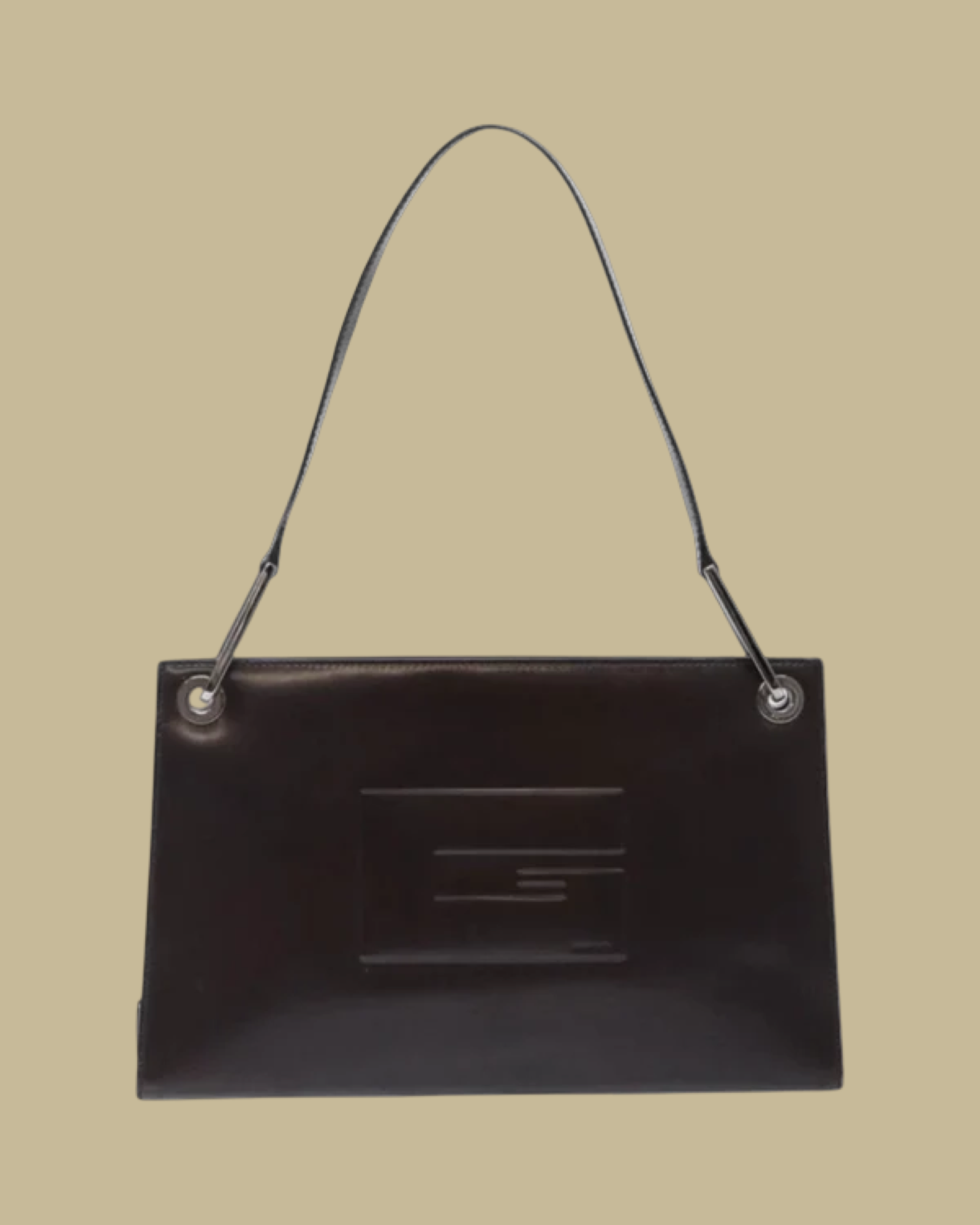 Vintage Gucci Brown Patent Leather Shoulder Bag – Silver Hardware