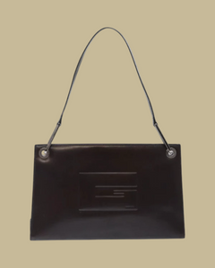 Vintage Gucci Brown Patent Leather Shoulder Bag – Silver Hardware