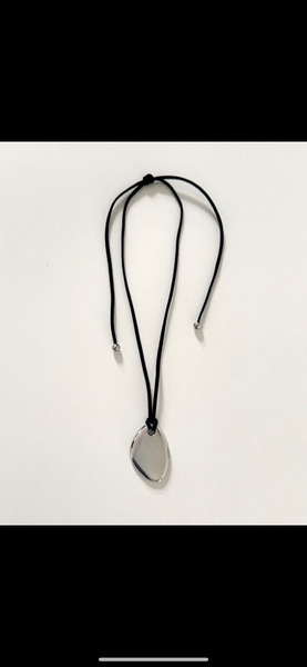 Modern Silver String Pendant