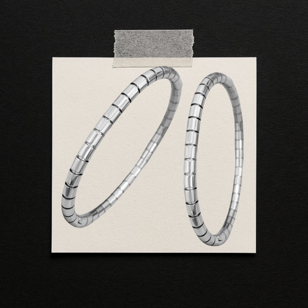 Snake Textured Bangle Bracelet- 24K Gold