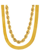 4mm Herringbone + 4mm Twisted Chain Set