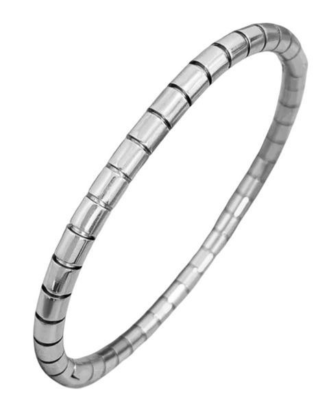 Snake Textured Bangle Bracelet- 24K Gold