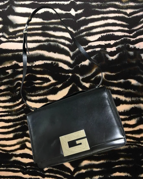 Gucci Leather & Silver hardware handle bag
