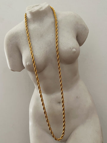 Skinny Twisted Stacking Chain (18k Gold)