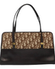 Christian Dior Navy Leather Brown Handle Bag