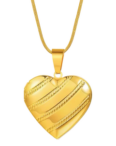 Ozzey Heart Locket  -24K Gold