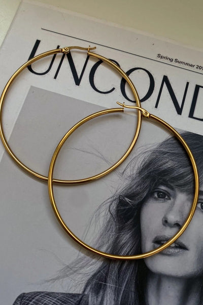 50mm Skinny Hoops -24K