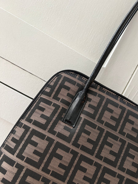Fendi Zucca Business Bag Shoulder Canvas