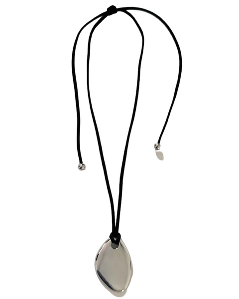Modern Silver String Pendant