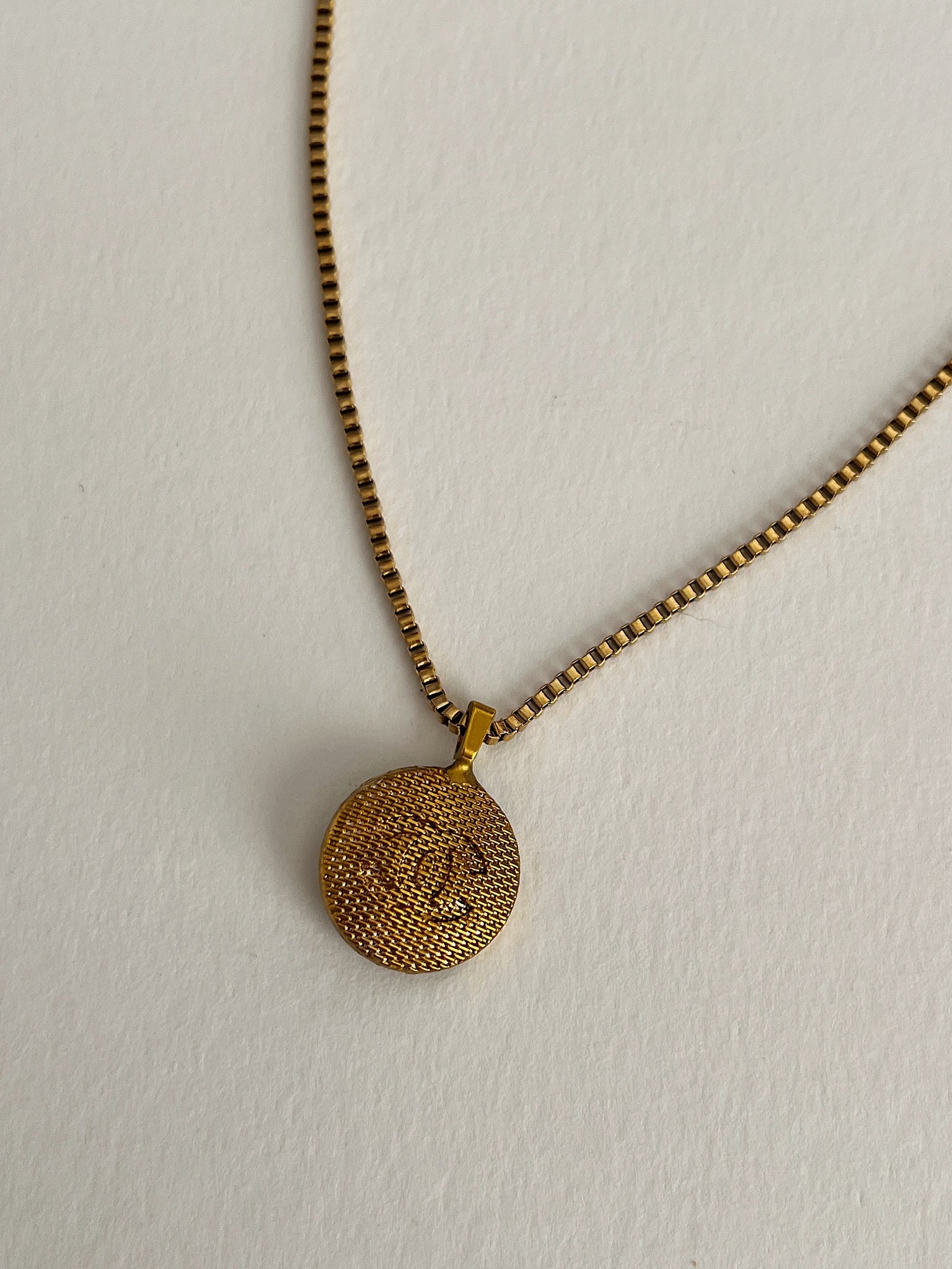 Chanel Button Vintage Refurbished Designer Pendant Button necklace