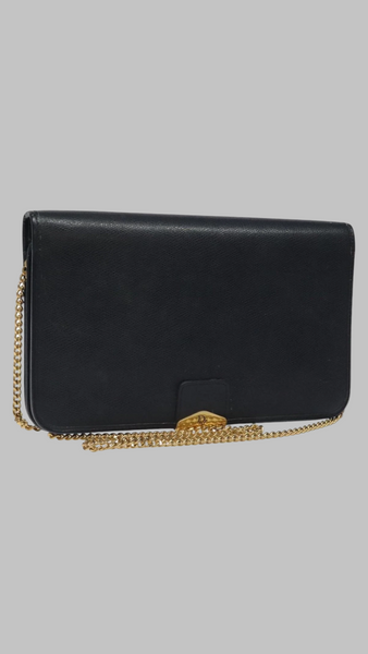 Vintage Christian Dior Shoulder Bag — Navy & Gold