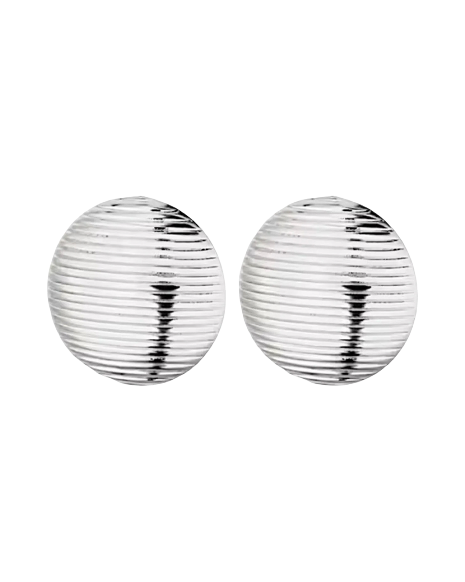 Silver Rounded Rubbed Vintage Earrings