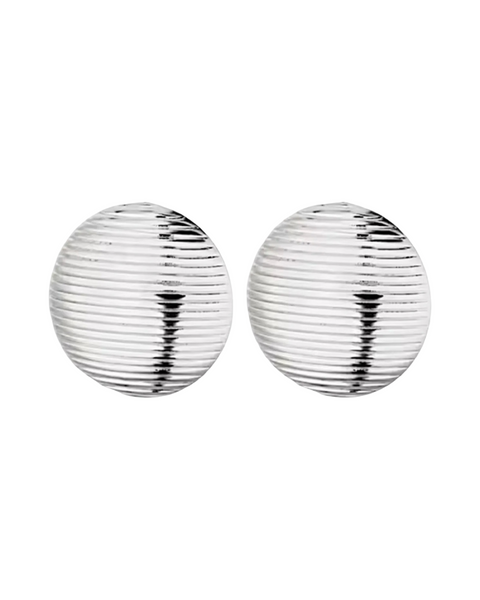 Silver Rounded Rubbed Vintage Earrings