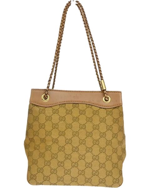 Gucci GG Tan Braided Bag