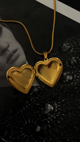 Ozzey Heart Locket  -24K Gold