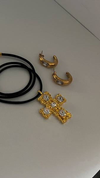 Stella Stone Earrings (24K Gold)